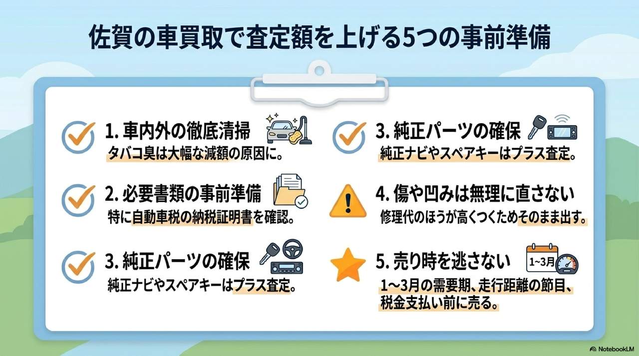 査定額を10万円以上アップさせる5つの準備