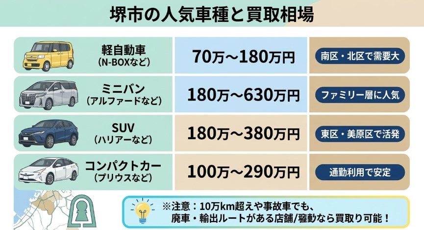 堺市で車を売却する際のおすすめ業者15選ランキング記事
