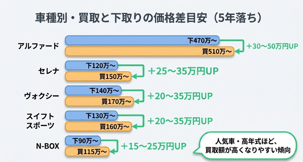 ディーラー下取りと買取専門店は何が違う?お金の流れと販路の根本差についての解説画像