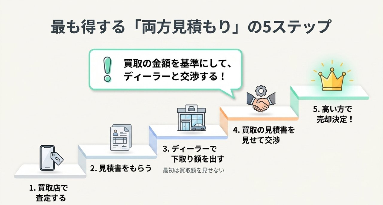 ケース別:下取りが向く人・買取が向く人についての解説画像