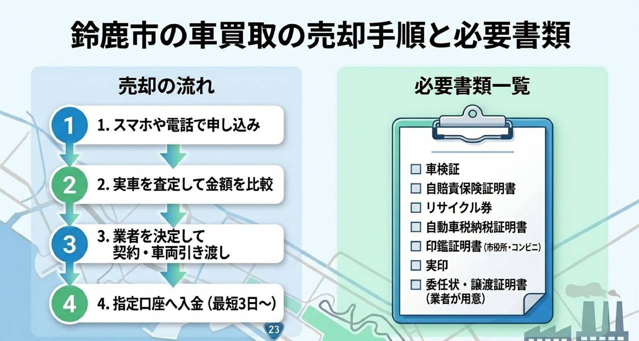 目的別に選ぶ鈴鹿の車買取サービスについての解説画像