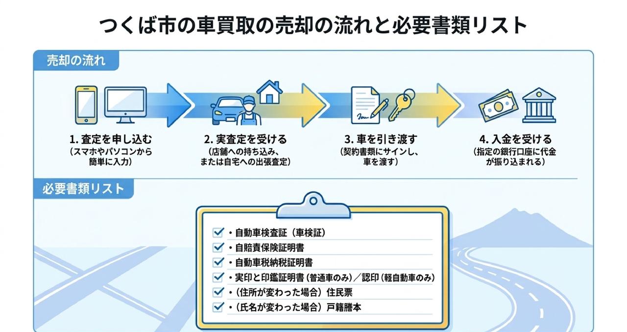 目的別に選ぶつくば市の車買取サービスについての解説画像