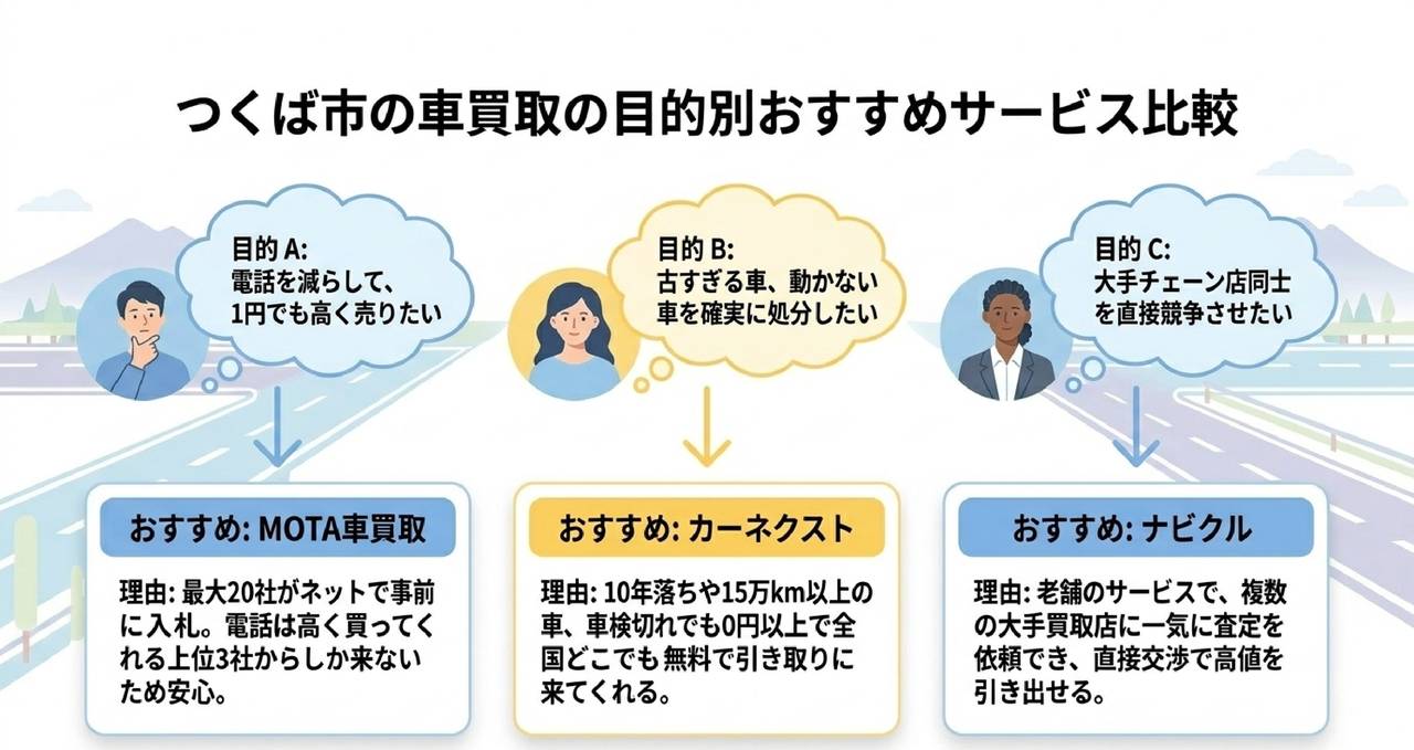 つくば市の人気車種と買取相場についての解説画像