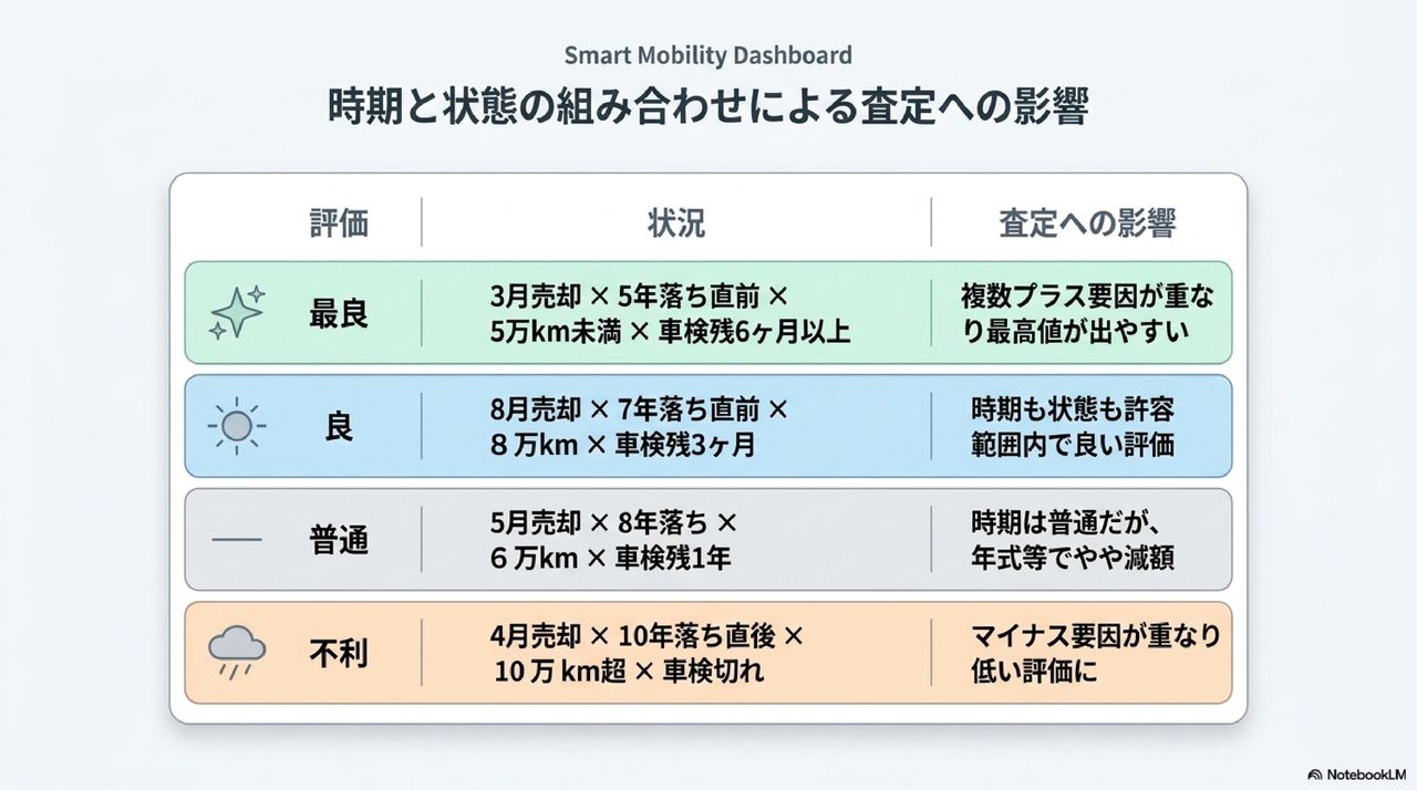 タイミングを組み合わせると差額がさらに大きくなるについての解説画像