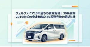 ヴェルファイア10年落ちの買取相場｜30系前期2016年式の査定価格と40系発売後の最適3社のアイキャッチ画像