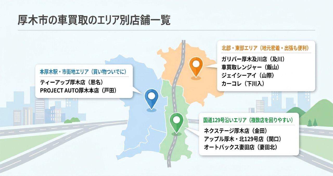 厚木市の車買取おすすめ業者ランキング12選についての解説画像