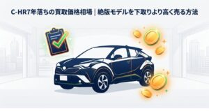 C-HR7年落ちの買取価格相場｜絶版モデルを下取りより高く売る方法のアイキャッチ画像