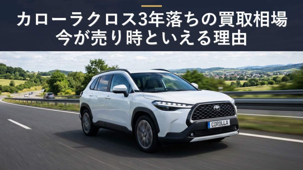 カローラクロス3年落ち買取相場｜下取りより買取が高くなる売り時ガイドのアイキャッチ画像
