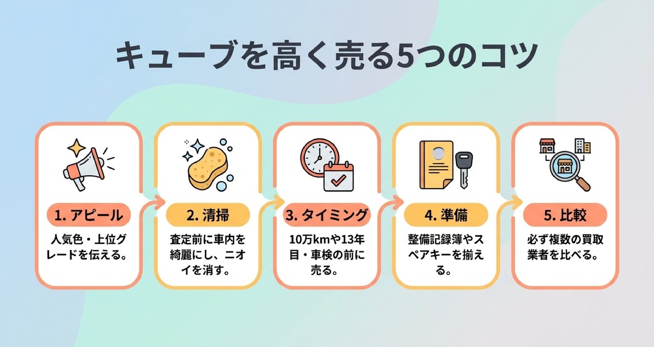 キューブ10年・13年落ちの買取相場【2026】まだ高く売れる業者はここ！