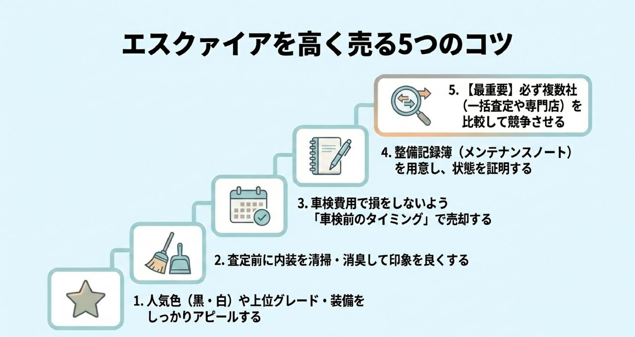 なぜディーラー下取りは安い？エスクァイアを買取専門店で売るべき理由についての解説画像