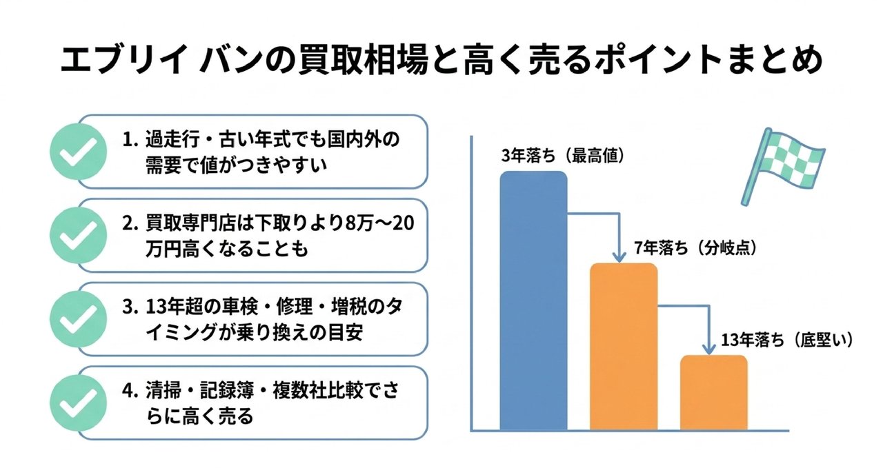 エブリイ バンは“働けるうち”に買取専門店へ!(まとめ)についての解説画像