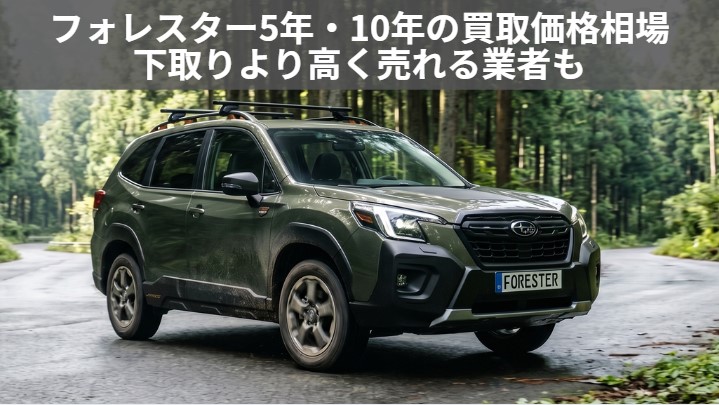 フォレスター3年落ちの買取価格は？2023年式の相場と＋40万円高く売る方法のアイキャッチ画像