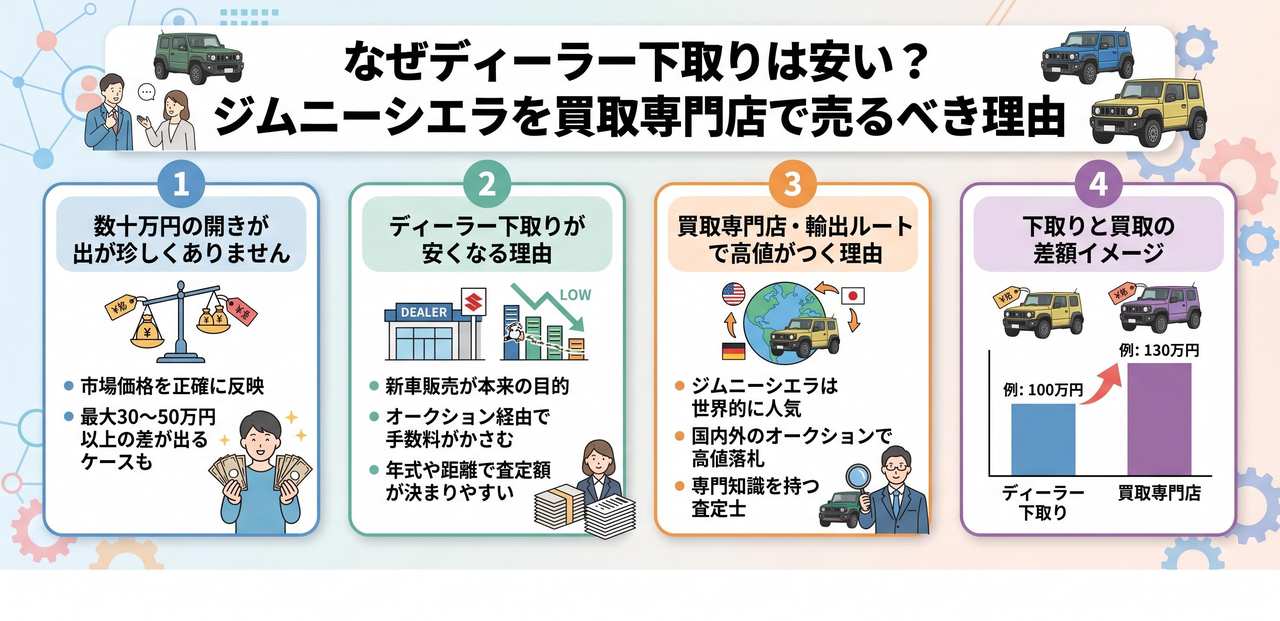 ジムニーシエラ7年落ち（2019年式）の買取相場についての解説画像