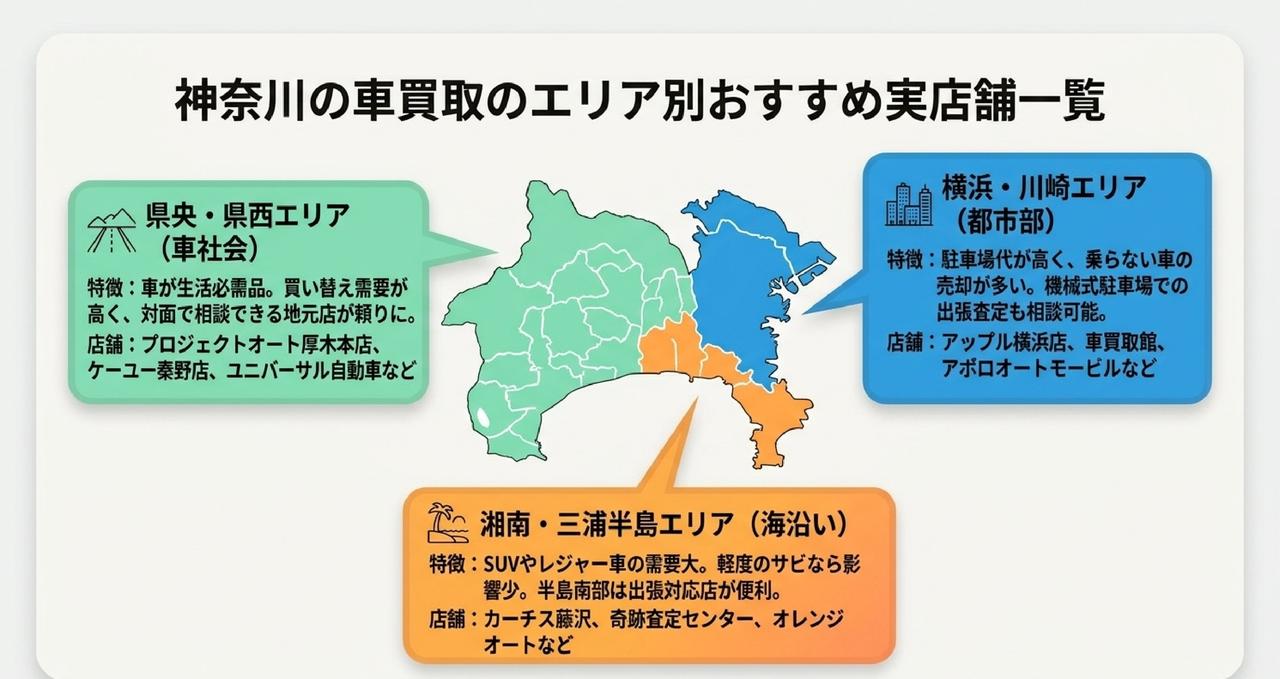 神奈川の車買取おすすめ業者ランキング15選についての解説画像