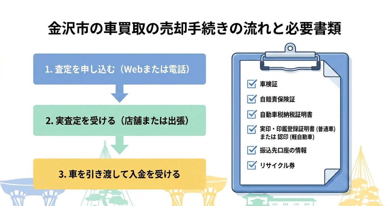 目的別に選ぶ金沢市の車買取サービスについての解説画像
