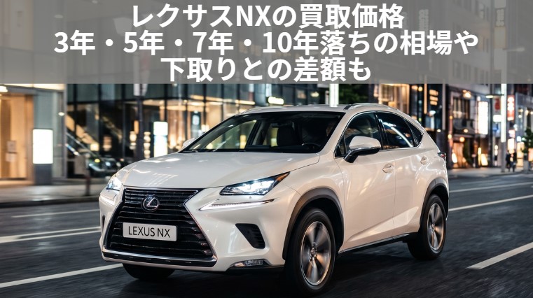 レクサスNX7年落ちの買取価格｜2019年式の相場と下取りより高く売る方法のアイキャッチ画像