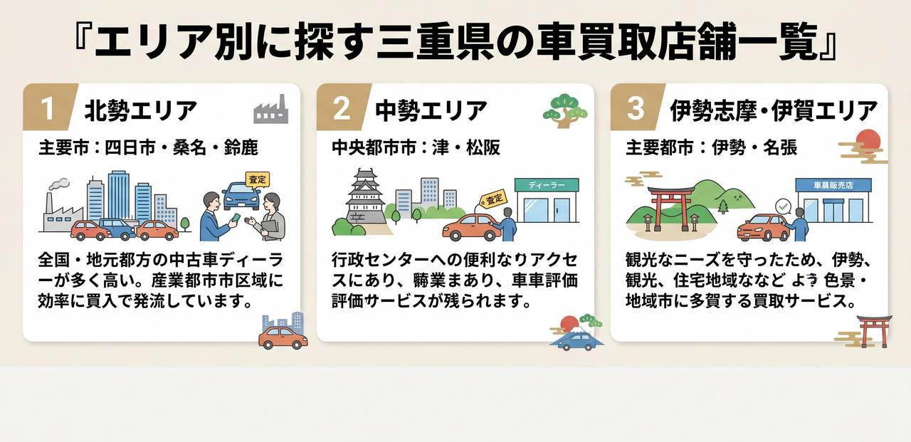 三重県の車買取おすすめ業者ランキング15選についての解説画像