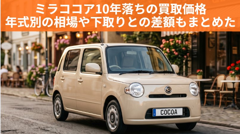 ミラココア10年落ちの買取相場｜下取りより買取が高い理由と13年落ち相場のアイキャッチ画像