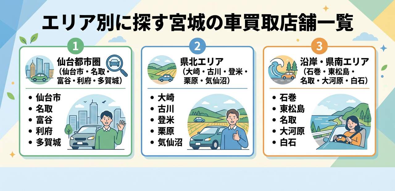 宮城の車買取おすすめ業者ランキング13選についての解説画像