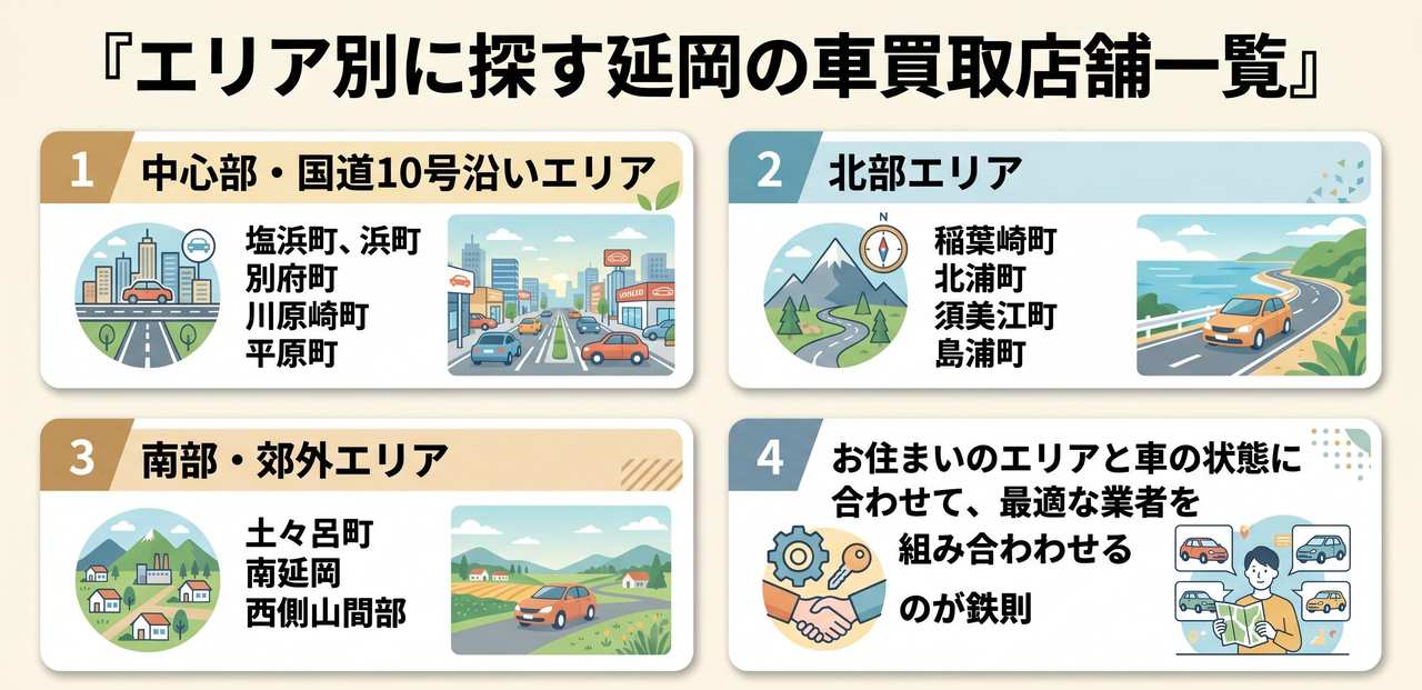 延岡市の車買取おすすめ業者ランキング12選についての解説画像