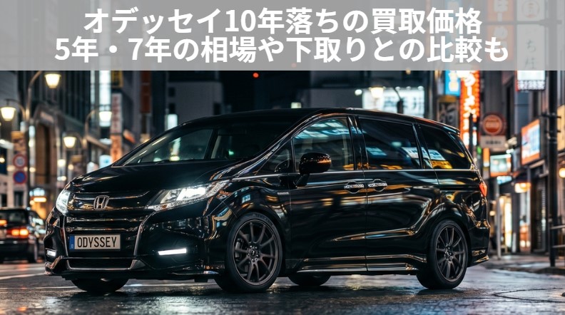 オデッセイ10年落ちの買取価格|2016年式相場と高く売る方法・年式別相場表のアイキャッチ画像