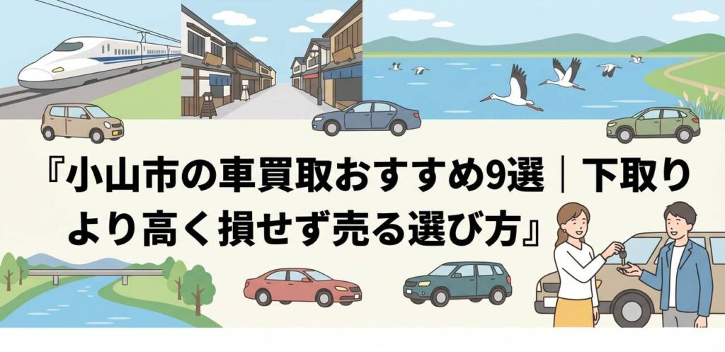 小山市の車買取おすすめ9選｜下取りより高く損せず売る選び方のアイキャッチ画像