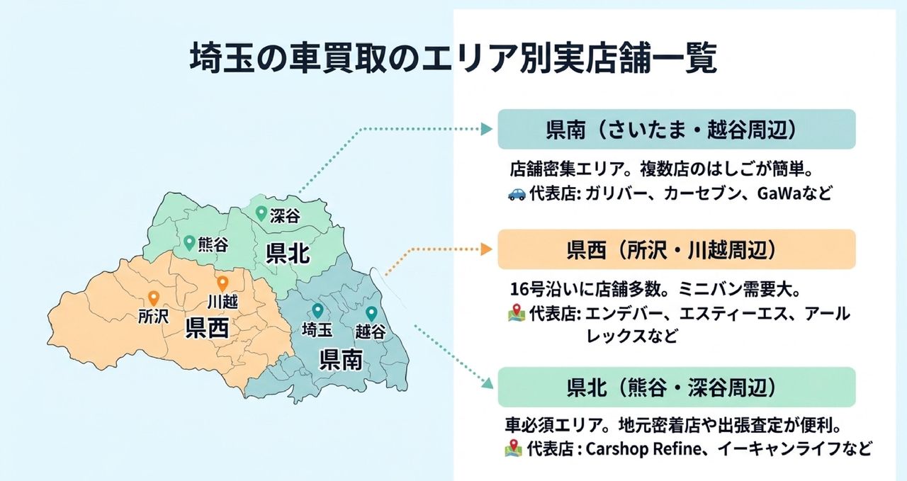 埼玉の車買取おすすめ業者ランキング15選についての解説画像
