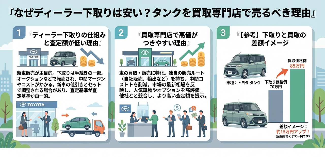 タンク10年落ち(2016年式・初期型)の買取相場についての解説画像
