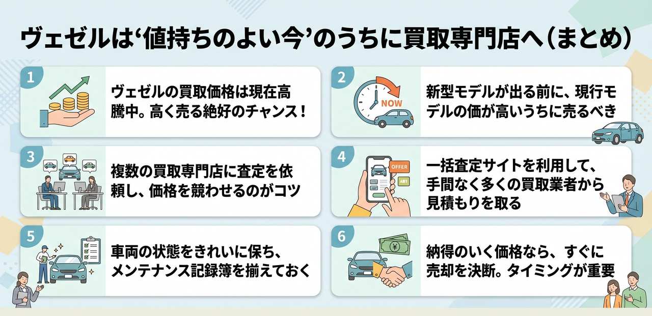 ヴェゼルは値持ちのよい今のうちに買取専門店へ(まとめ)についての解説画像