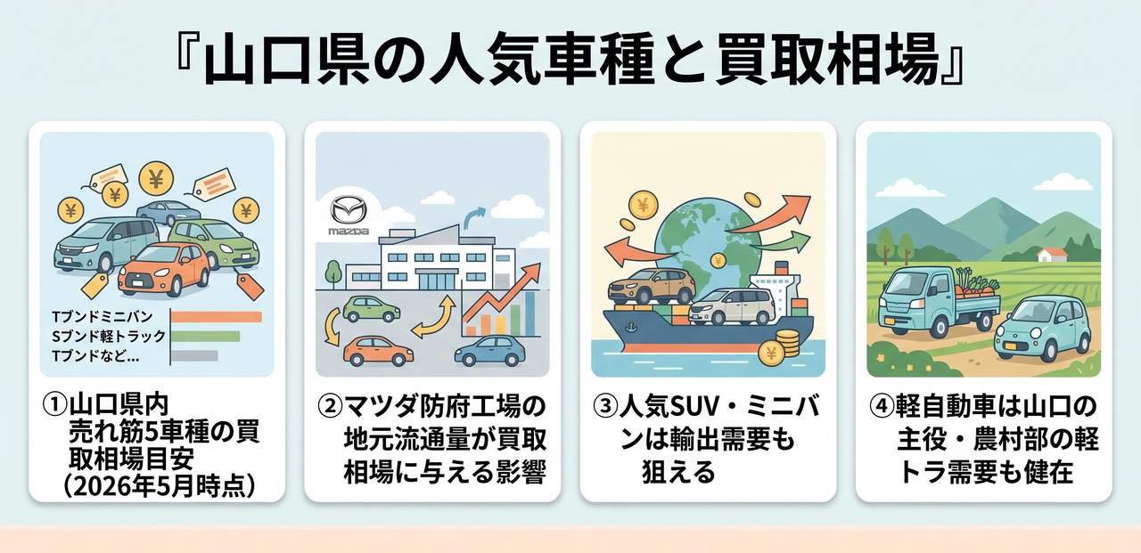 山口県の車買取おすすめ業者ランキング15選についての解説画像