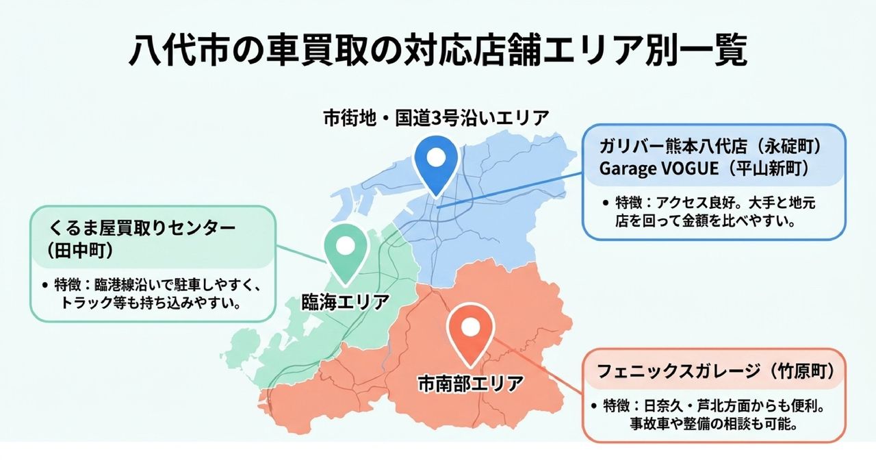 八代市の車買取おすすめ業者ランキング7選についての解説画像