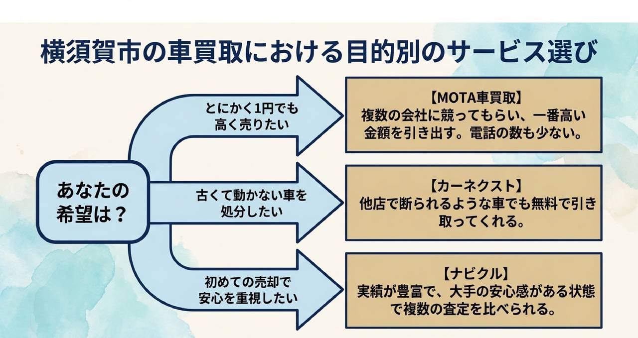 横須賀市の人気車種と買取相場の目安についての解説画像