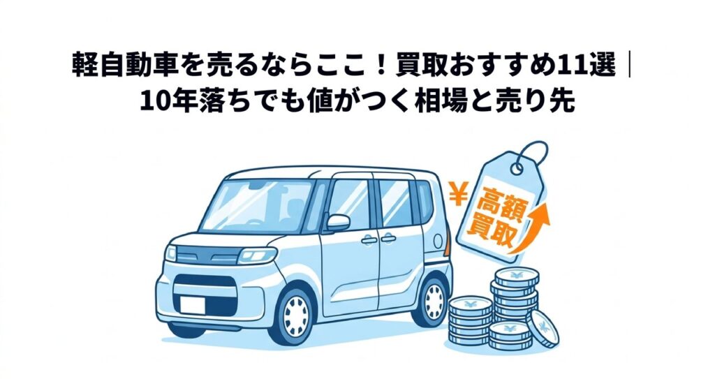 軽自動車を売るならここ！買取おすすめ11選｜10年落ちでも値がつく相場と売り先のアイキャッチ画像