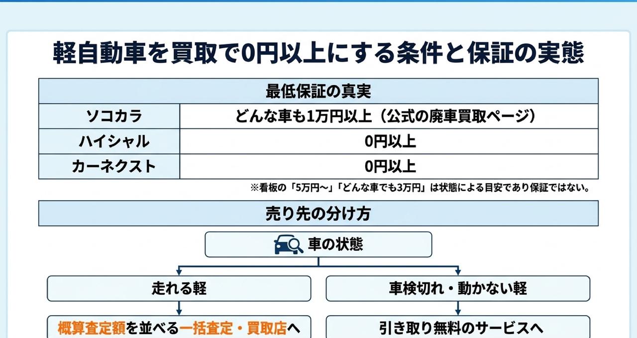 古い・ボロボロ・動かない軽でも値がつく条件についての解説画像