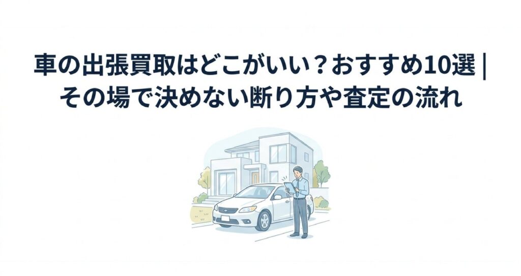 車の出張買取はどこがいい？おすすめ10選｜その場で決めない断り方や査定の流れのアイキャッチ画像