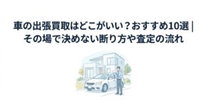 車の出張買取はどこがいい？おすすめ10選｜その場で決めない断り方や査定の流れのアイキャッチ画像